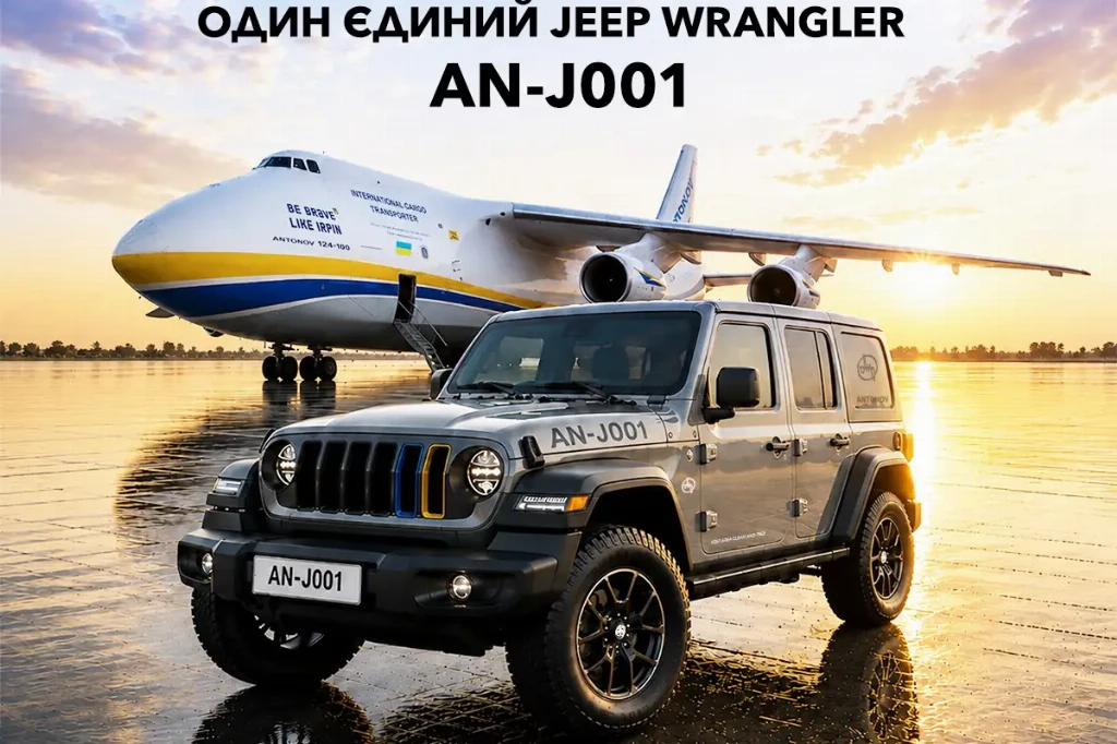 До 35-річчя Незалежності України: Jeep та АТ «АНТОНОВ» оголошують про створення єдиного у світі JEEP Wrangler «AN-J001»