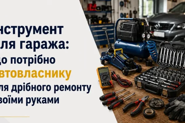 Інструмент для гаража: що потрібно автовласнику для дрібного ремонту своїми руками