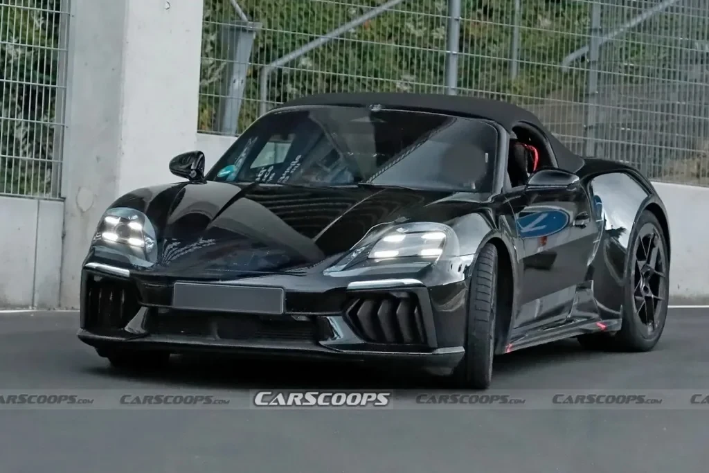 Электрический Porsche Boxster сбросил маскировку на тестах